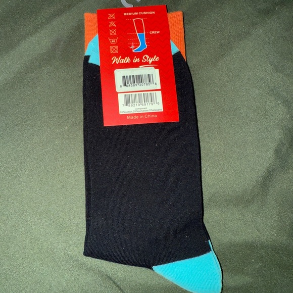Sillies Myrtle Beach Casual Socks - Black with Orange Accent - Picture 2 of 2